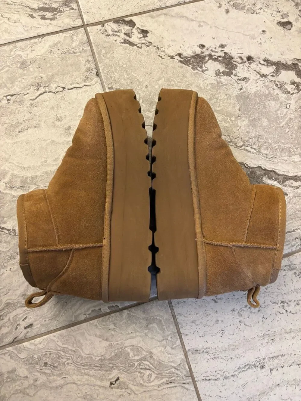 Project Cloud 100% Genuine Suede Leather platform Ankle Boots, Sz 7.5 $75